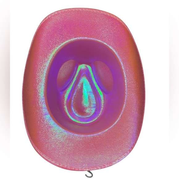 NWT Pink Iridescent Holographic Cowgirl Cowboy Hat - Picture 5 of 8